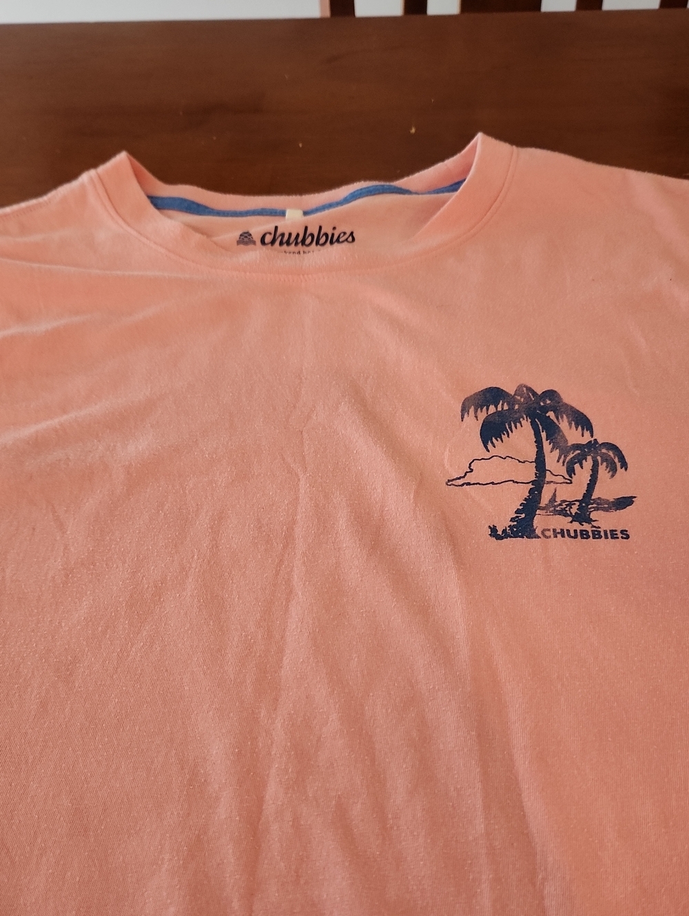 Chubbies men’s short sleeve "Relaxer" t-shirt Salmon Pink Size XXL